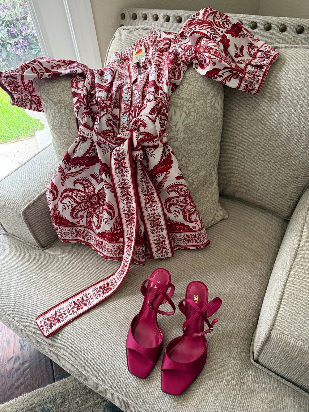 Zara Rose Red Sandals